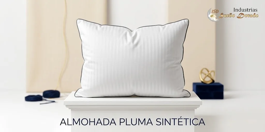 Almohada de pluma sintética para dotación hotelera